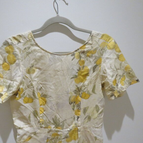 SAMANTHA PLEET Park Romper Citrus Print Silk Coquette Quirky Abstract Ethereal - Picture 5 of 16